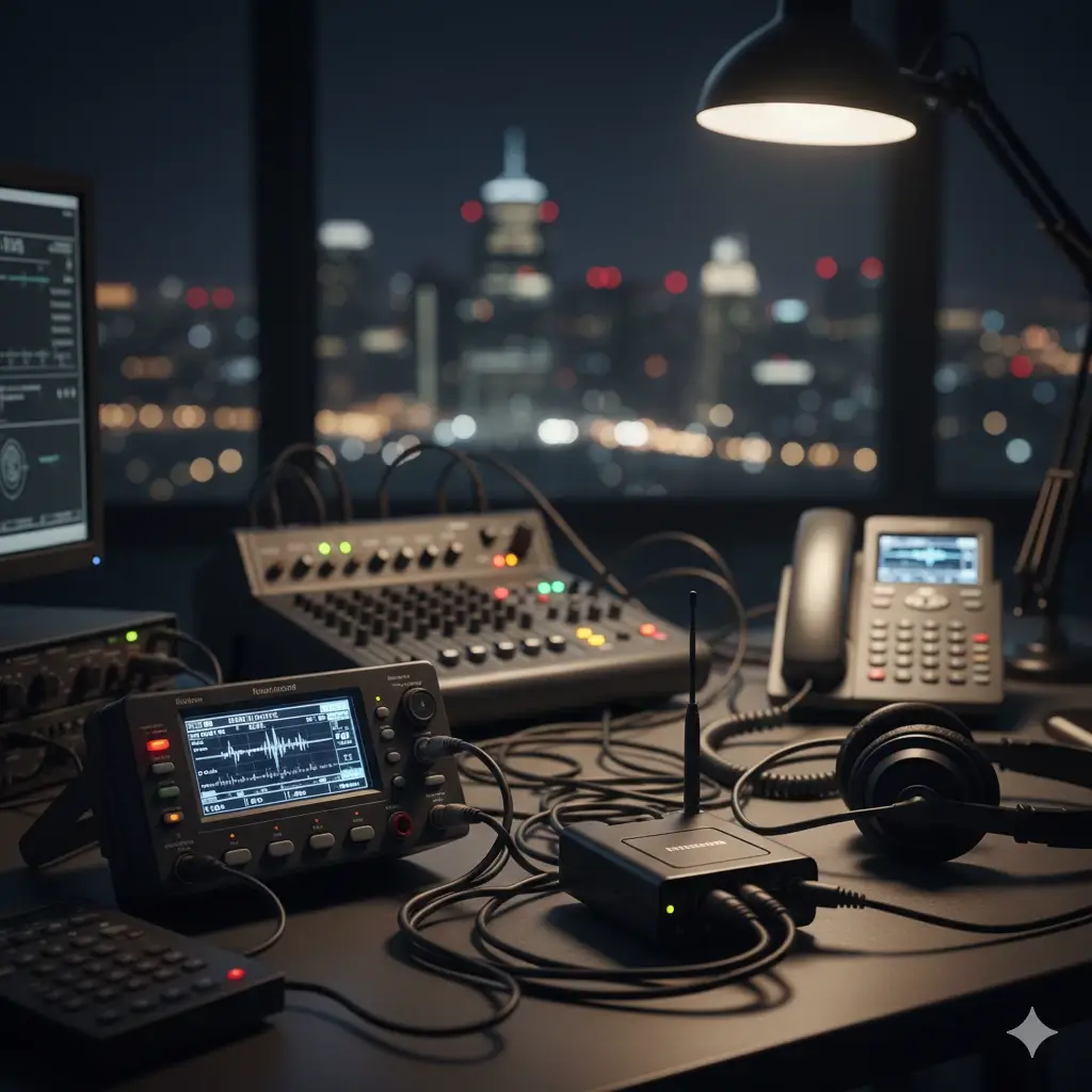 ציוד האזנה במשרד חוקר פרטי