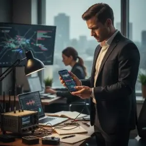 חוקר פרטי מבצע בדיקת האזנה לטלפון